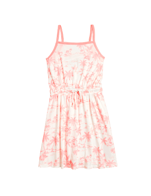 

Girls M&S Collection Pure Cotton Palm Print Dress (6-16 Yrs) - Coral Mix, Coral Mix