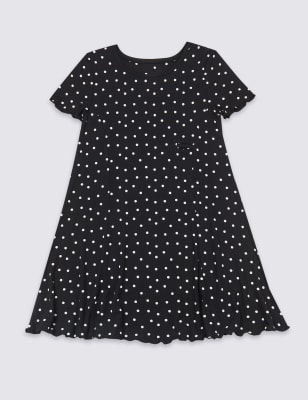 Easy Dressing Spotted Dress (3-16 Years) | M&S