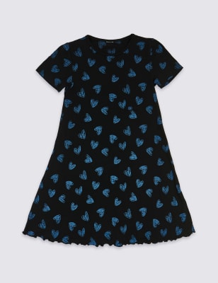 Easy Dressing Heart Print Dress (1 - 16 Years)