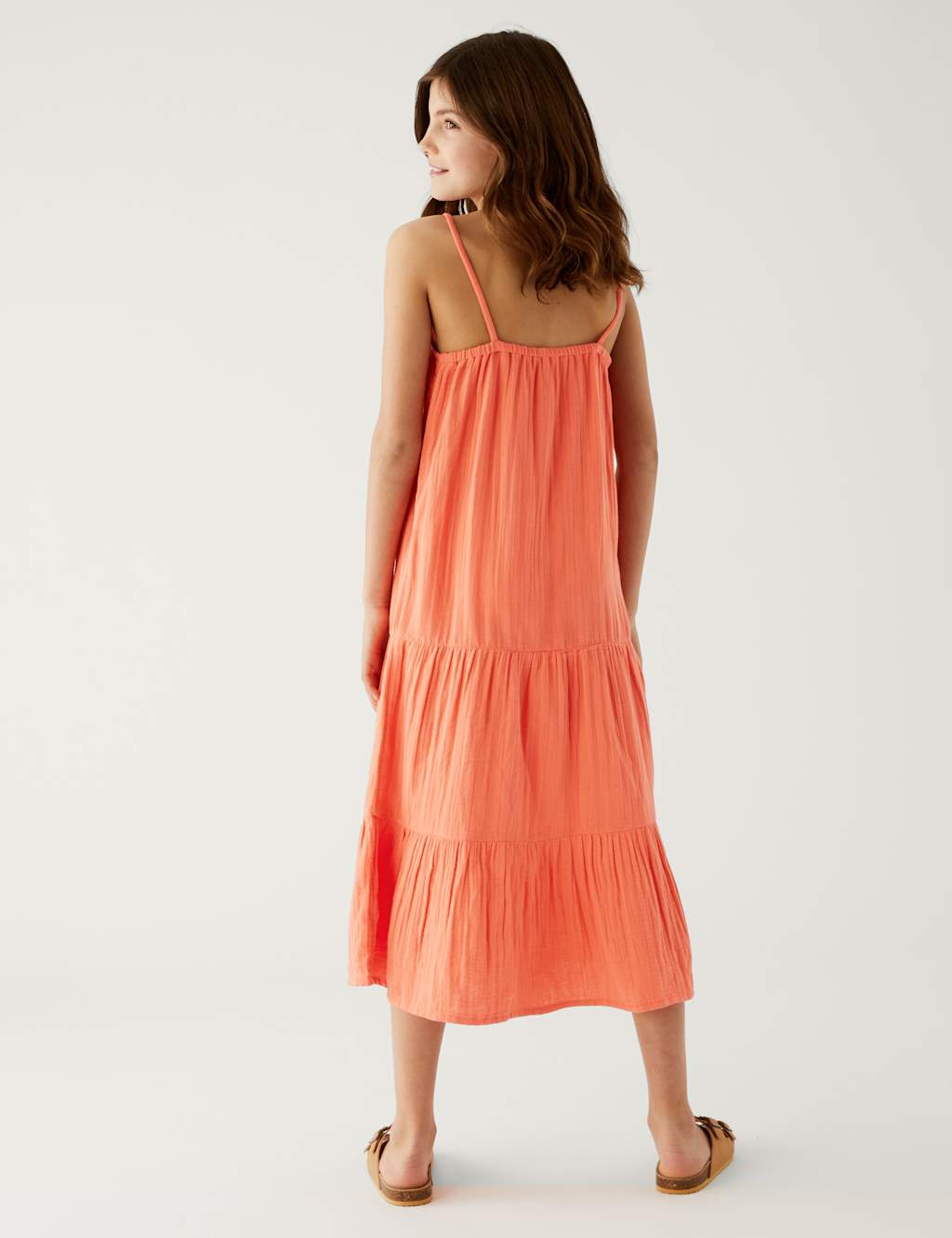 Pure Cotton Tiered Maxi Dress (6-16 Yrs) image 3