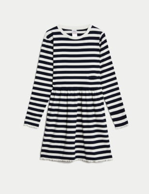 

M&S Collection Vestido de algodón adaptable (2-16 años) - Black Mix, Black Mix
