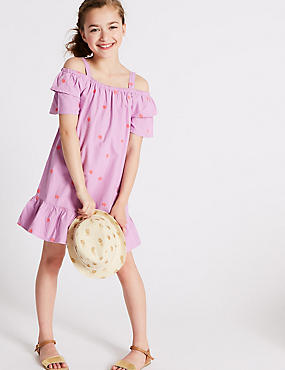 Embroidered Pure Cotton Dress (3-16 Years)