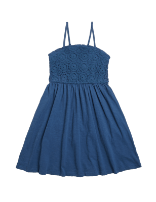 

M&S Collection Kleid aus reiner Baumwolle (6-16 Jahre) - Blue Mix, Blue Mix