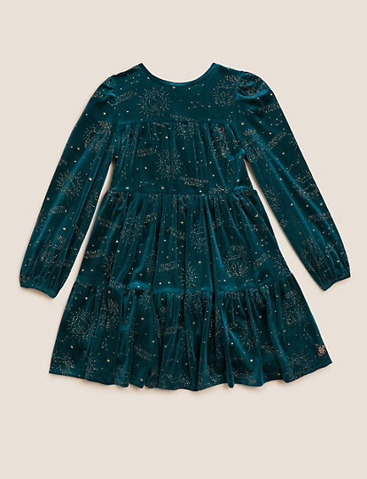 Harry Potter™ Velvet Glitter Dress (2-16 Yrs)