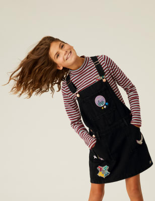 

Girls M&S Collection Denim Harry Potter™ Pinafore (6-16 Yrs) - Black Denim, Black Denim