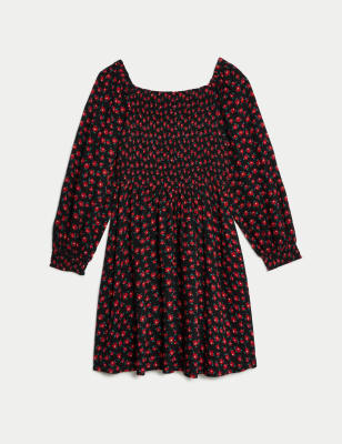 Floral Shirred Dress (6-16 Yrs)