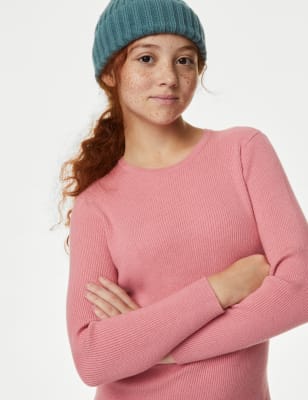 

Girls M&S Collection Ribbed Dress (6-16 Yrs) - Pink, Pink