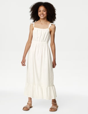 

M&S Collection Vestido 100% algodón con bordado (6-16 años) - Ivory, Ivory