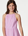 Pure Cotton Broderie Dress (6-16 Yrs)