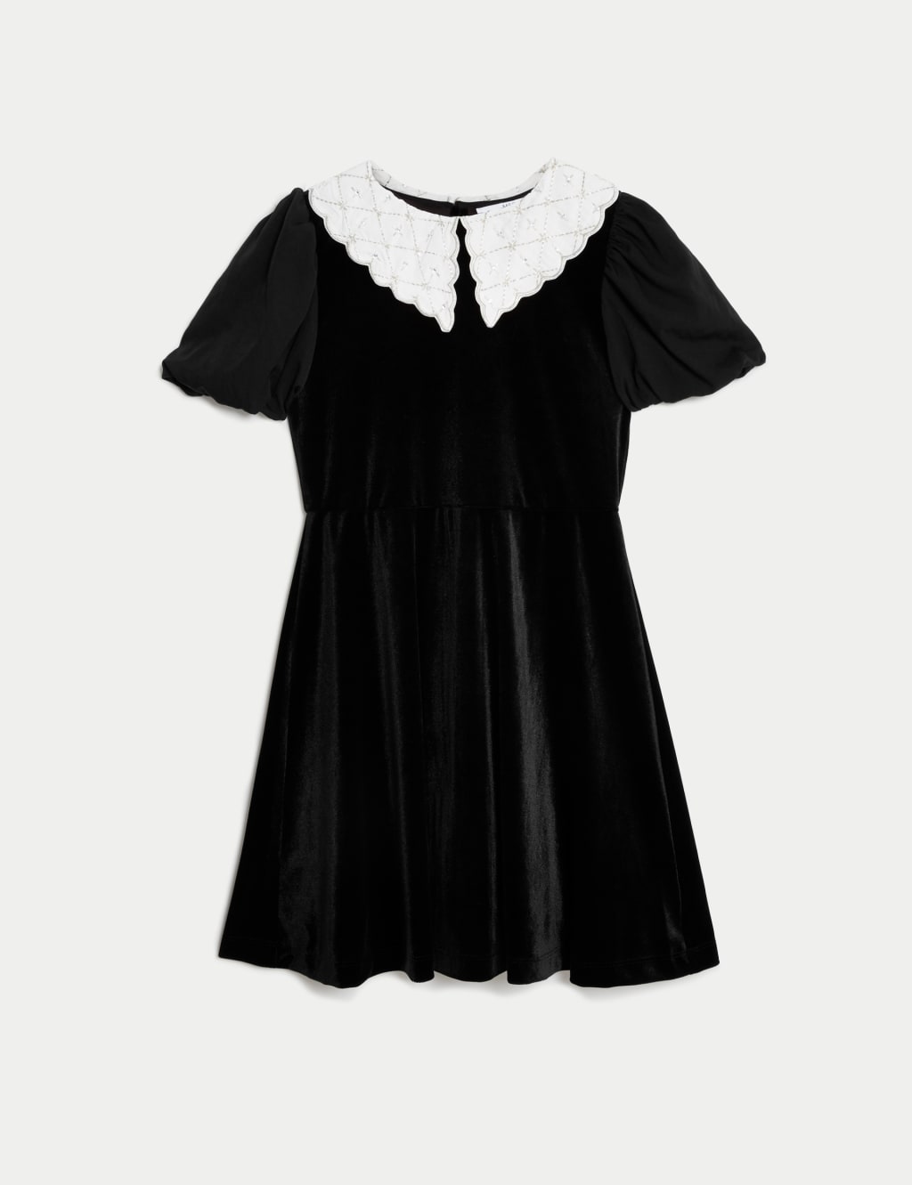 Velvet Embellished Collar Dress (6-16 Yrs) image 2