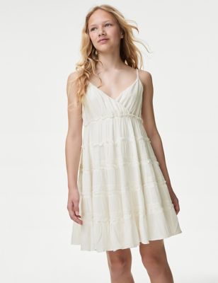 Lace Trim Dress (6-16 Yrs)