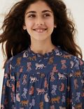Leopard Print Tiered Dress (6-16 Yrs)