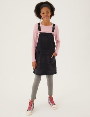 

Girls M&S Collection 2pc Cotton Rich Pinafore Outfit (6-16 Yrs) - Black Mix, Black Mix