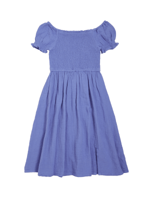 

Girls M&S Collection Pure Cotton Shirred Dress (6-16 Yrs) - Lilac, Lilac