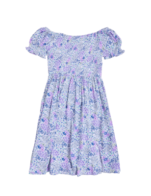 

Girls M&S Collection Floral Midi Shirred Dress (6-16 Yrs) - Lilac Mix, Lilac Mix