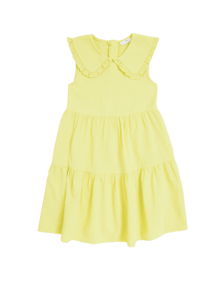 

Girls M&S Collection Pure Cotton Tiered Dress (6 - 16 Yrs) - Yellow, Yellow