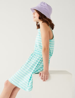

Girls M&S Collection Pure Cotton Striped Dress (6-16 Yrs) - Aqua, Aqua