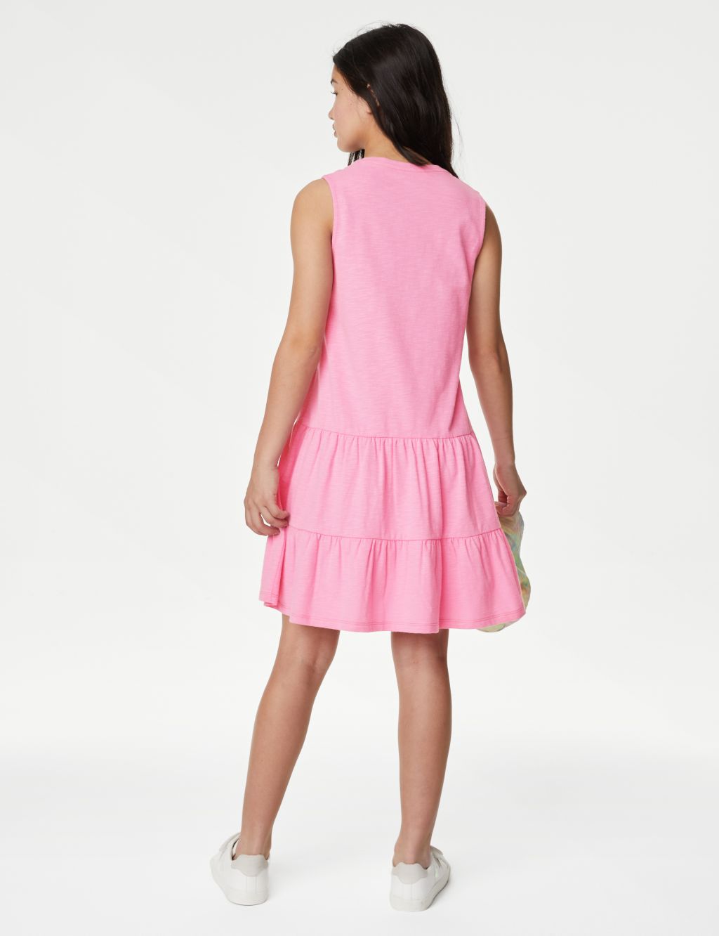 Pure Cotton Tiered Dress (6-16 Yrs) image 3