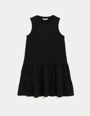 Pure Cotton Tiered Dress (6-16 Yrs)