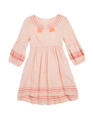 

Girls M&S Collection Pure Cotton Embroidered Kaftan (6-16 Yrs) - Pink Shell, Pink Shell