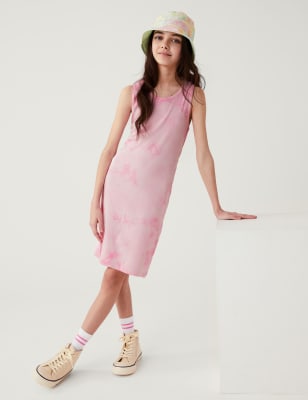 

Girls M&S Collection Cotton Rich Tie Dye Dress (6-16 Yrs) - Pink, Pink