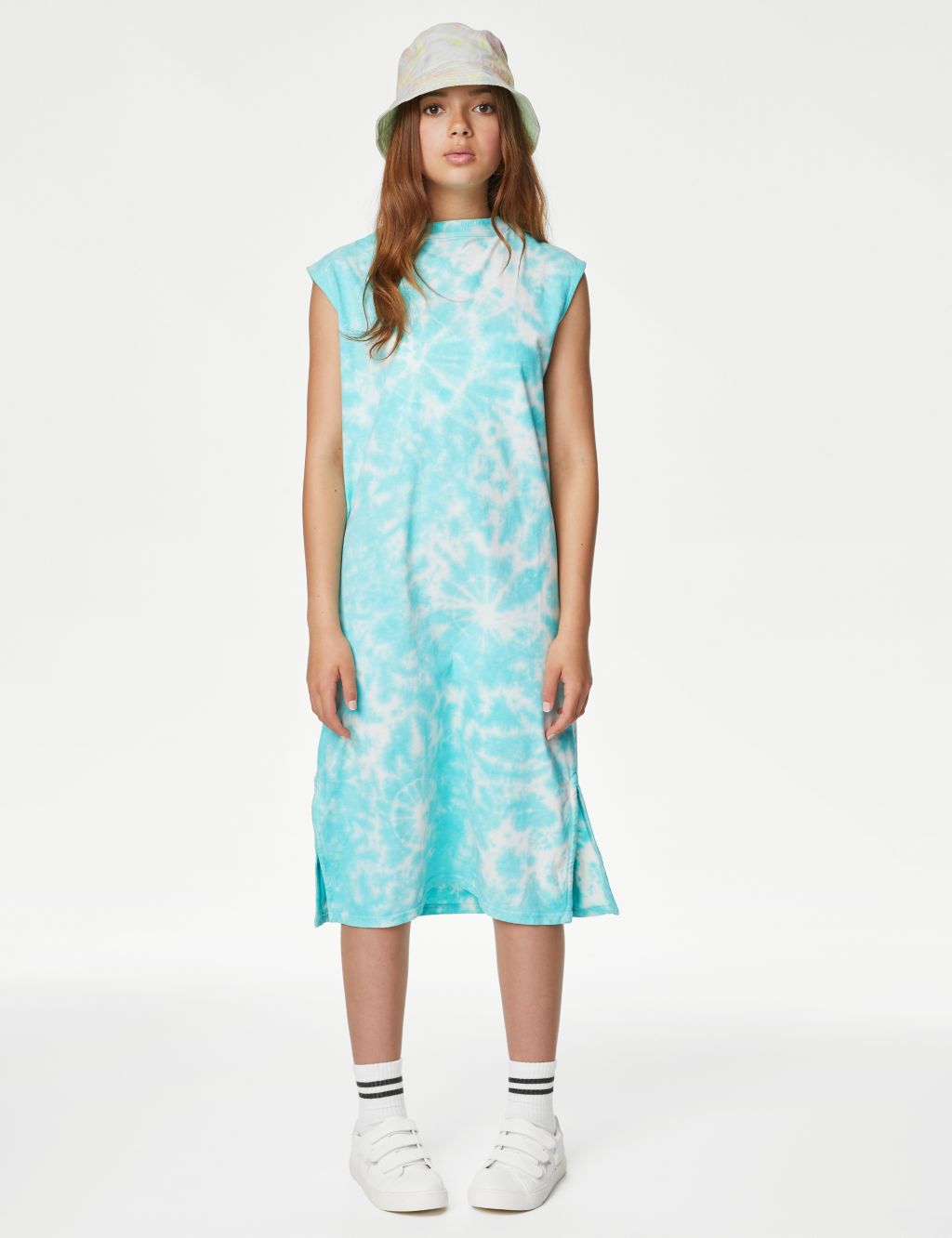 Pure Cotton Tie Dye Maxi Dress (6-16 Yrs) image 1