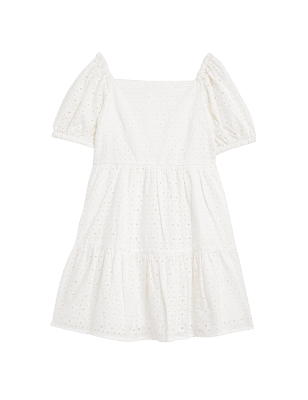 

Girls M&S Collection Pure Cotton Tiered Dress (6-16 Yrs) - Ivory, Ivory