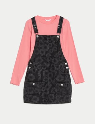 2pc Cotton Rich Floral Pinafore Outfit (6-16 Yrs)