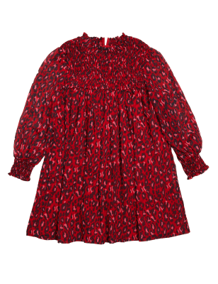 

Girls M&S Collection Animal Print Dress (6 - 16 Yrs) - Red Mix, Red Mix