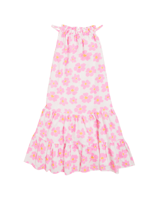 

M&S Collection Geblümtes Kleid mit hohem Baumwollanteil (6-16 J.) - Pink Mix, Pink Mix