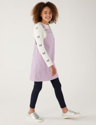 

Girls M&S Collection 2pc Cotton Rich Pinafore Outfit (6-16 Yrs) - Lilac, Lilac