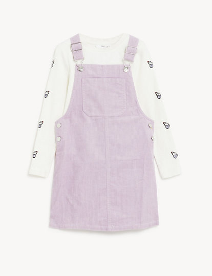 2pc Cotton Rich Pinafore Outfit