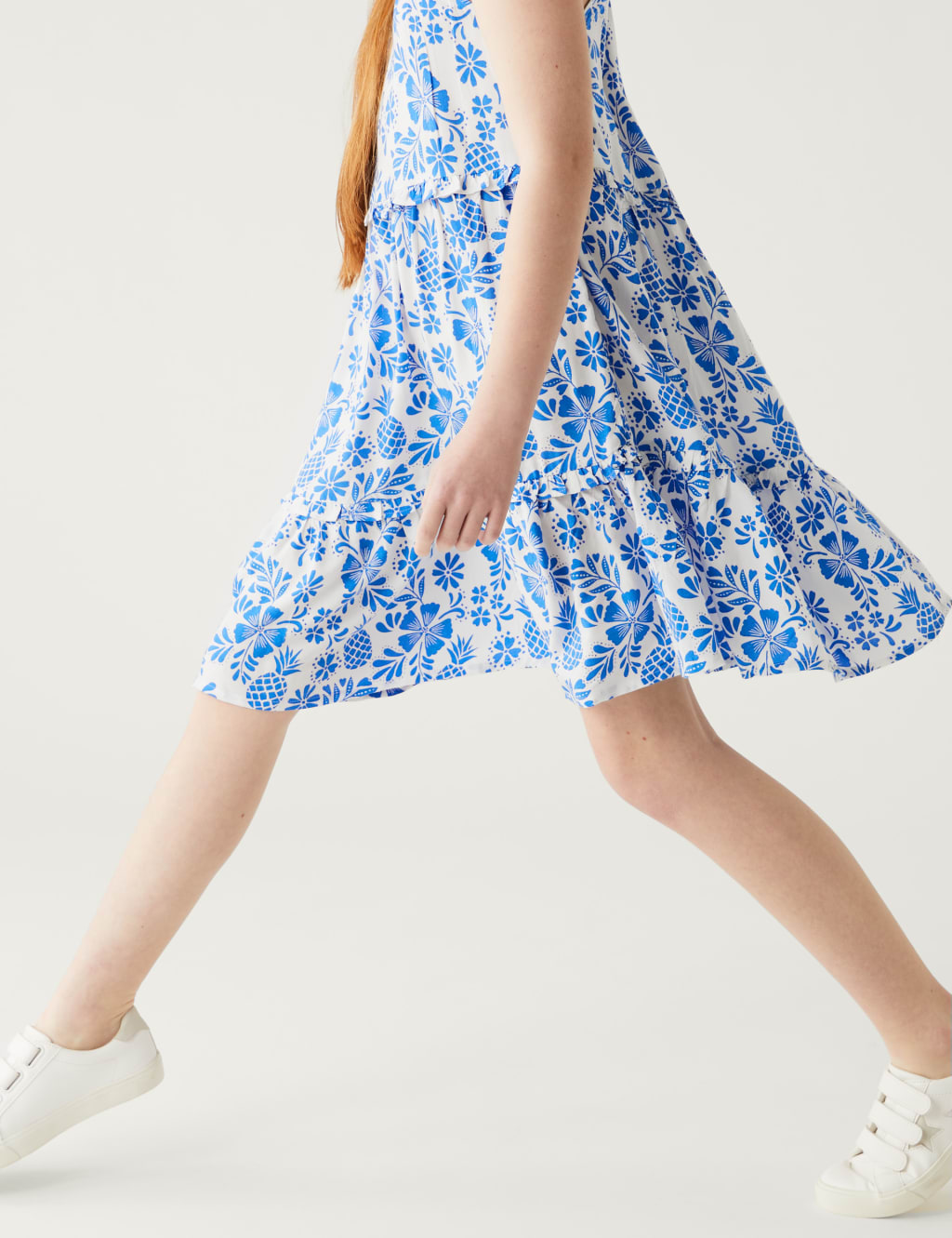 Pineapple Print Tiered Dress (6-16 Yrs) image 2