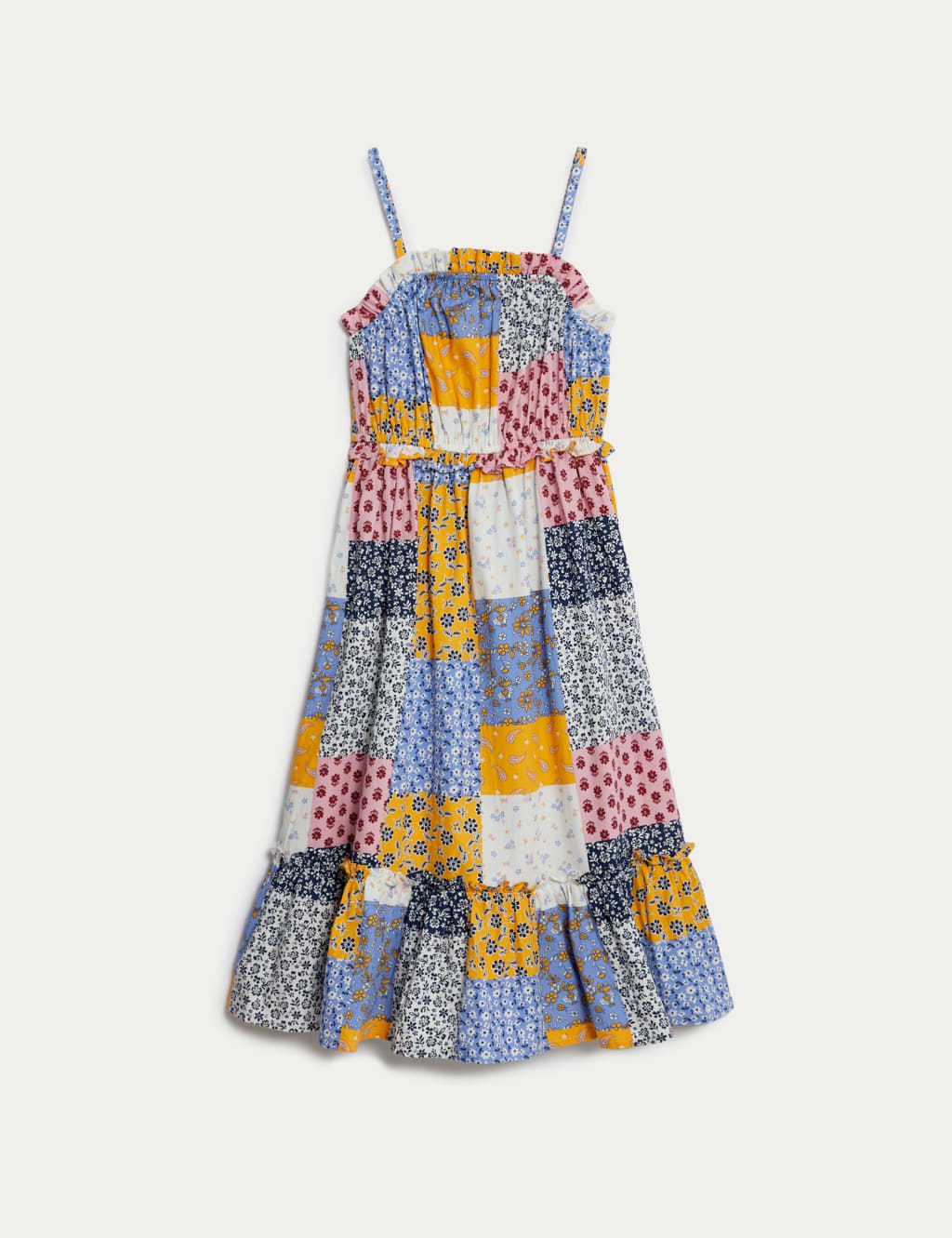 Pure Cotton Patchwork Print Dress (6-16 Yrs) image 2