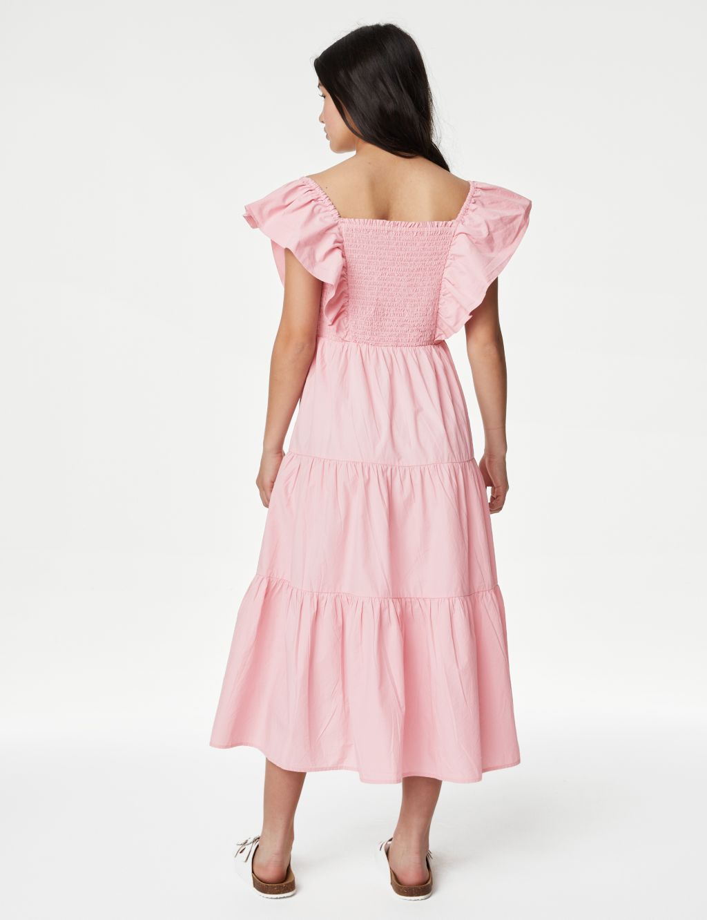 Pure Cotton Tiered Dress (6-16 Yrs) image 4