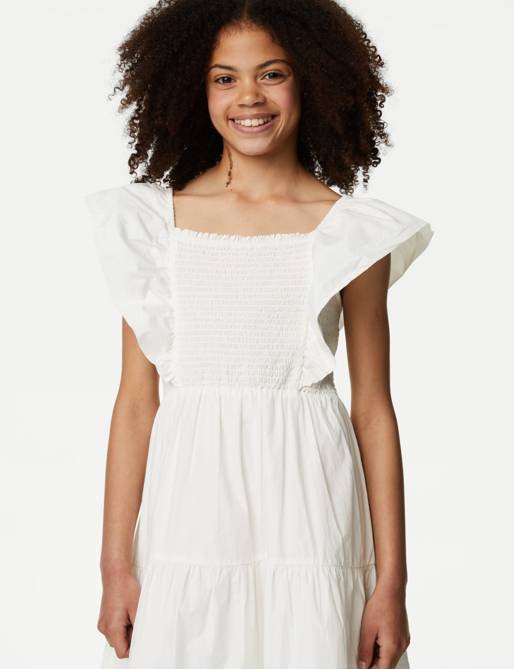 Pure Cotton Tiered Dress (6-16 Yrs) image 3