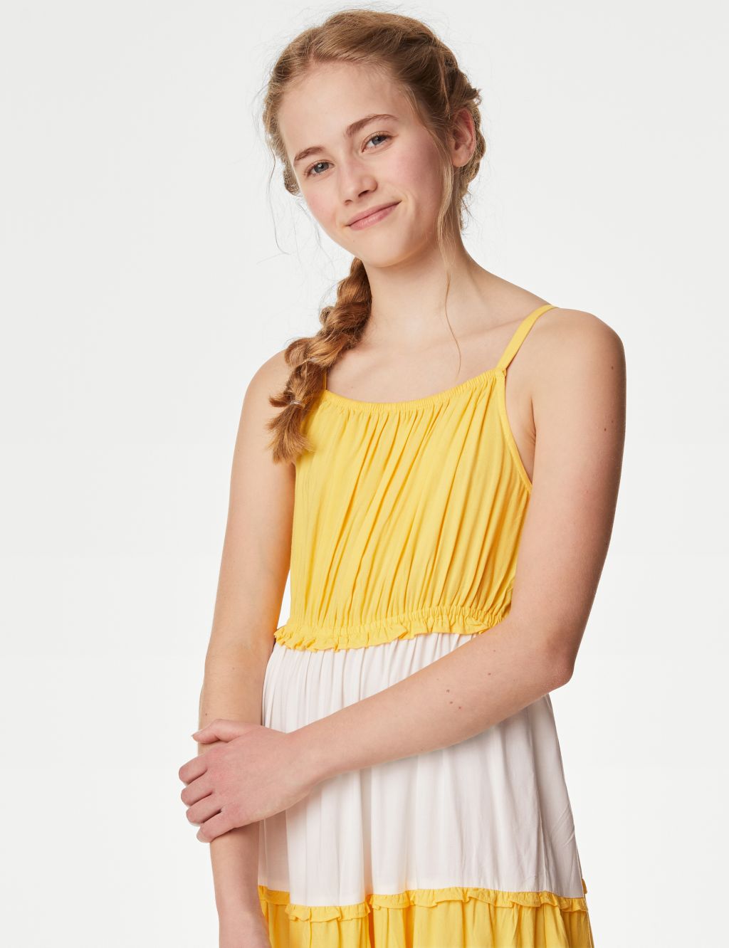 Colour Block Tiered Maxi Dress (6-16 Yrs) image 2
