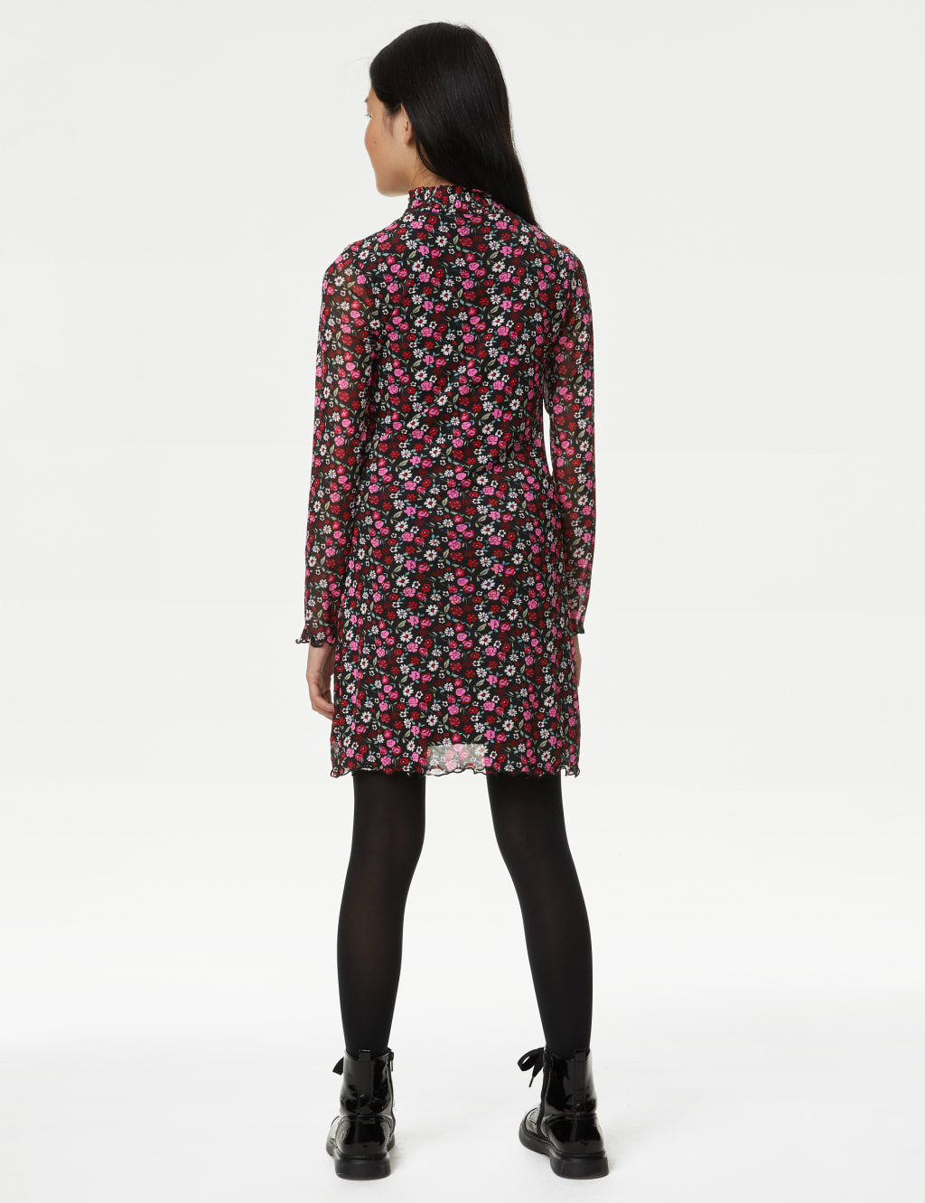Mesh Floral Dress (6-16 Yrs) image 5