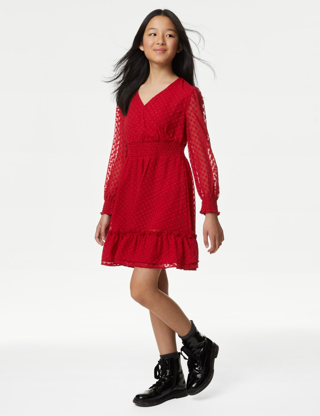 Chiffon Spotted Dress (6-16 Yrs) image 1