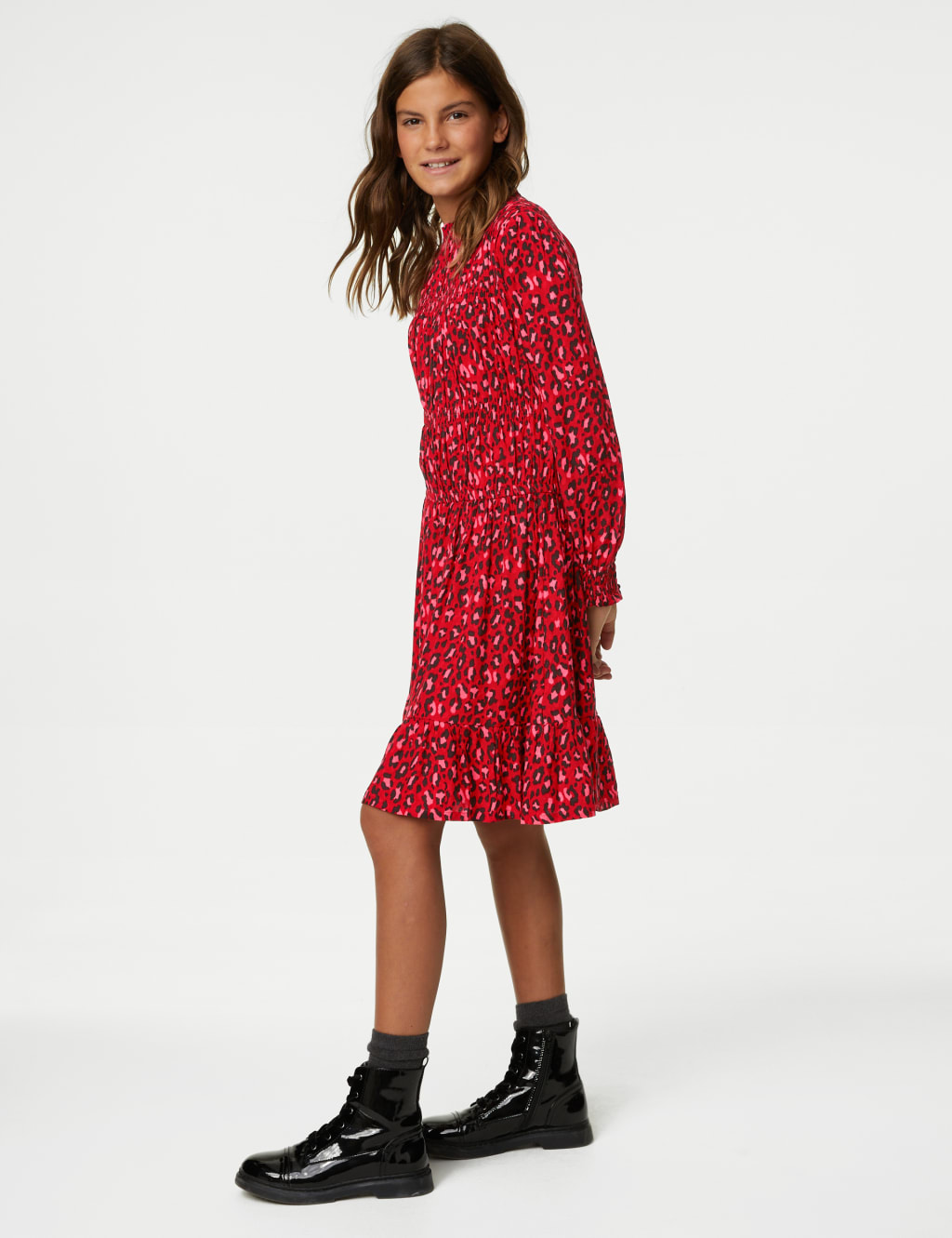 Floral Shirred Dress (6-16 Yrs) image 3