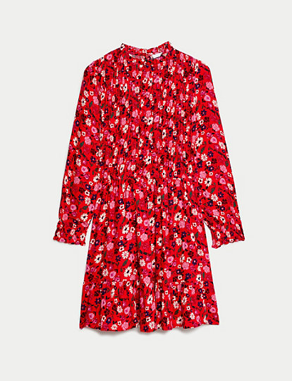 Printed Shirred Dress (6-16 Yrs)