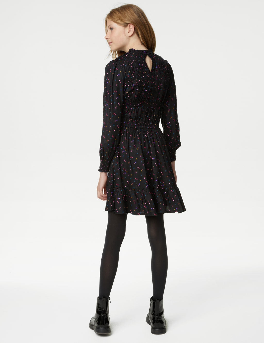 Floral Shirred Dress (6-16 Yrs) image 5