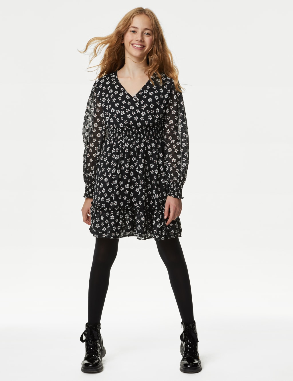 Chiffon Floral Dress (6-16 Yrs) image 3