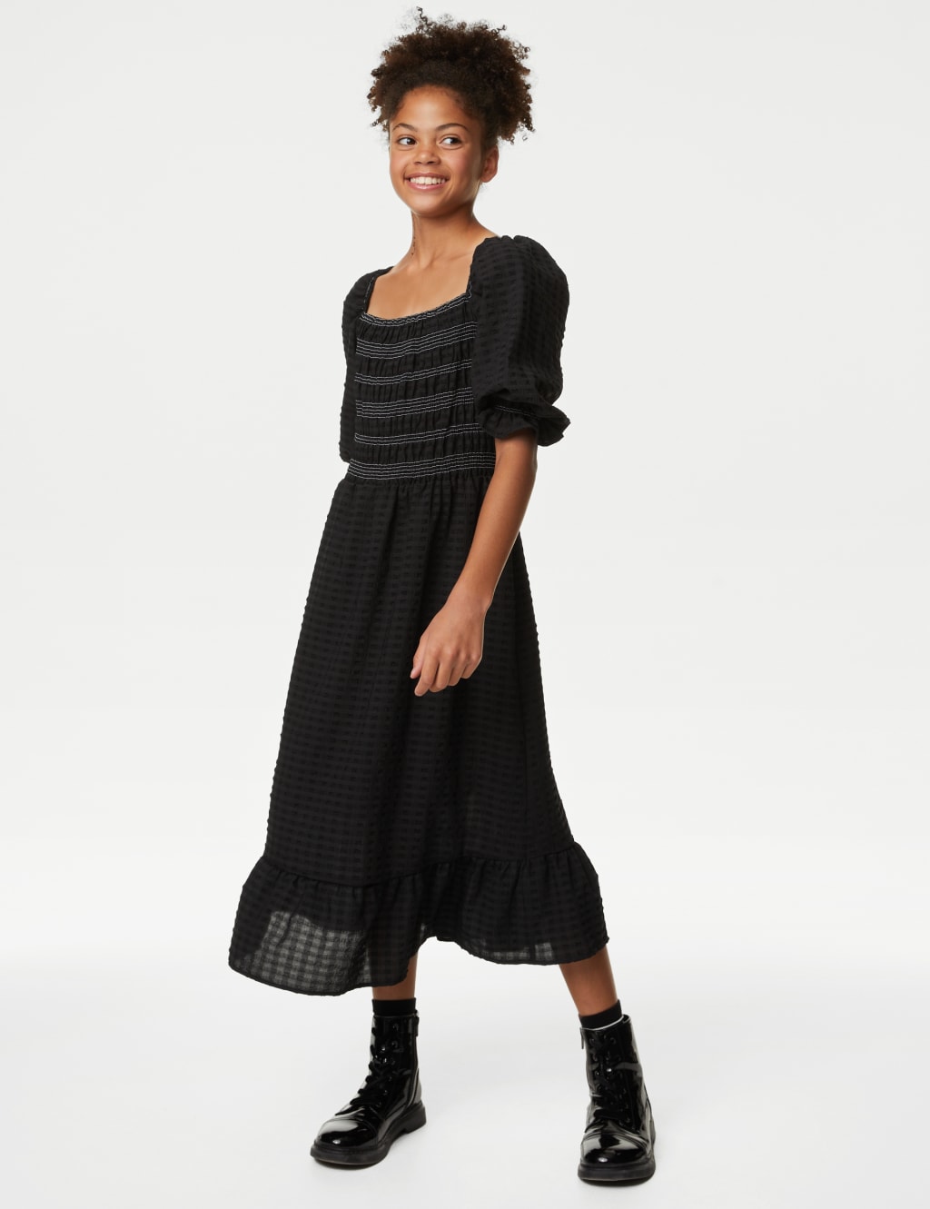 Mini Me Shirred Maxi Dress (6-16 Yrs) image 1
