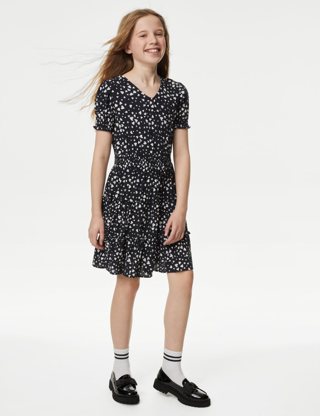 Heart Tiered Dress (6-16 Yrs) image 1