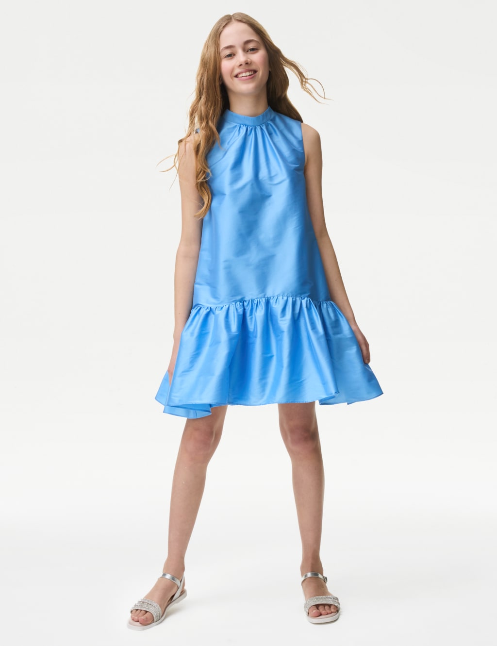 Organza Bow Dress (7-16 Yrs)