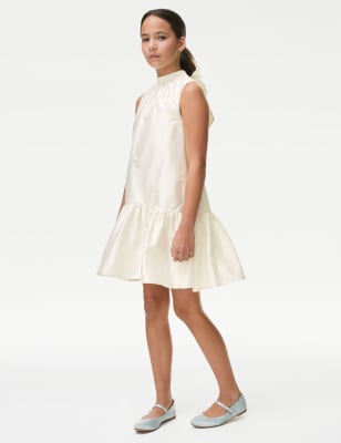 Organza Bow Dress (7-16 Yrs)