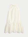 فستان أورجانزا مزين بعقدة (7-16 سنة)