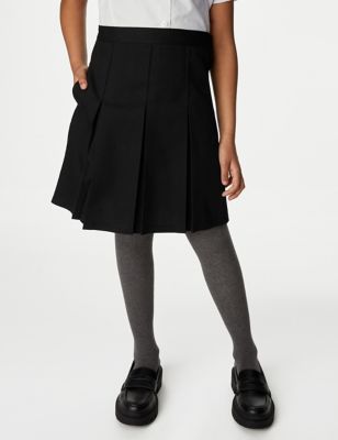 Marks And Spencer Girls M&S Collection Girls' Permanent Pleats School Skirt (2-16 Yrs) - Black, Black