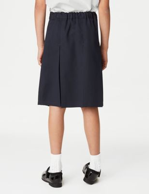 M&S Girls Slim Fit Permanent Pleats School Skirt (2-18 Yrs) - 6-7 Y - Navy, Navy,Grey,Black